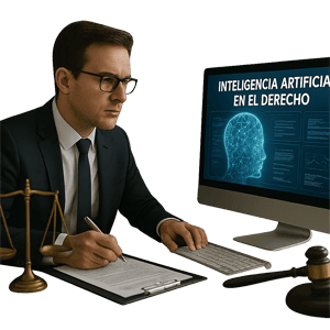 abogado mejorando su eficiencia usando ia en su despacho